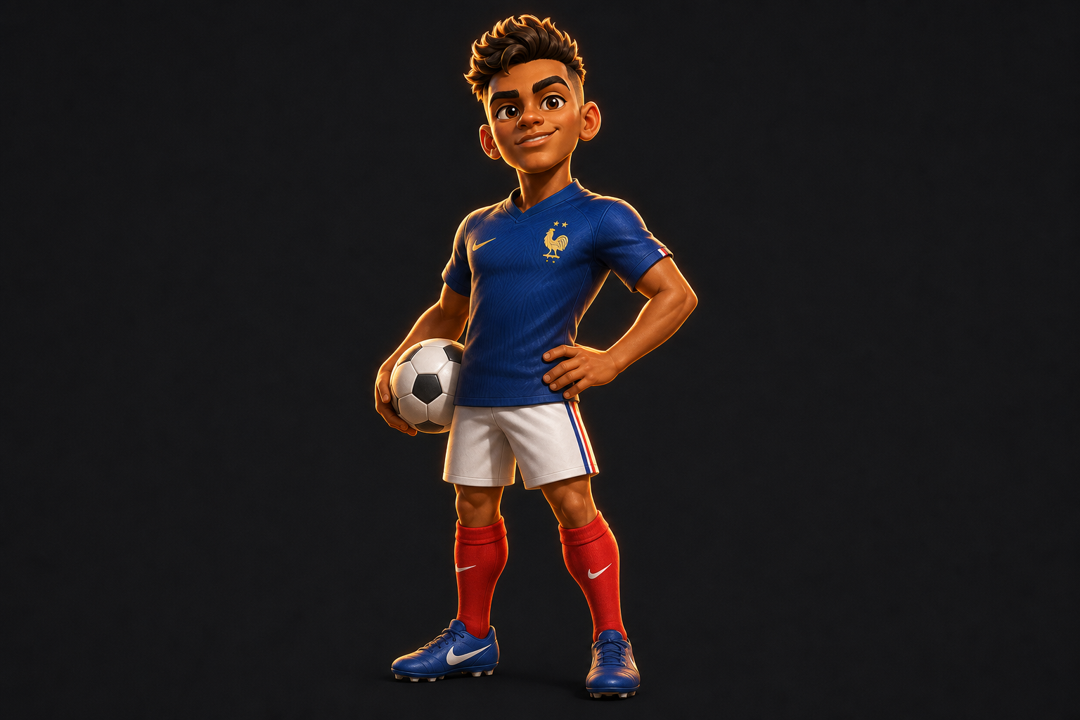 France featured player cartoon